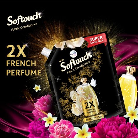 Softouch Rose and Jasmine 2X French Perfume After Wash Fabric Conditioner