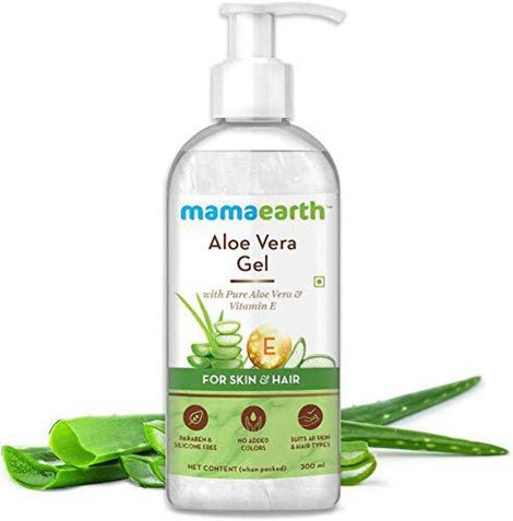 Mamaearth Aloe Vera Gel with Pure Aloe Vera & VitaminE for Skin & Hair | Hydrates, Soothes Skin