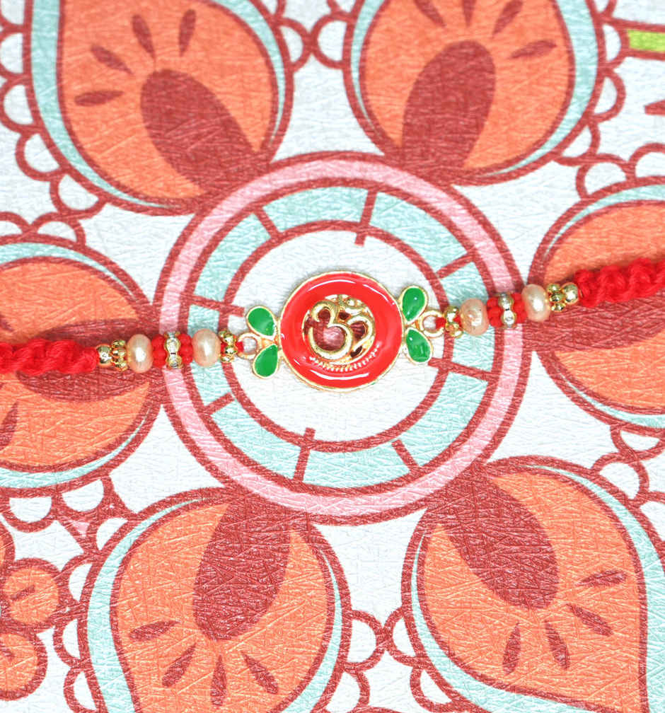 Cadbury Dairy Milk Silk Bubbly Chocolate Bar(50gms) & Aurum Om Rakhi With Meenakari(1pc) Combo