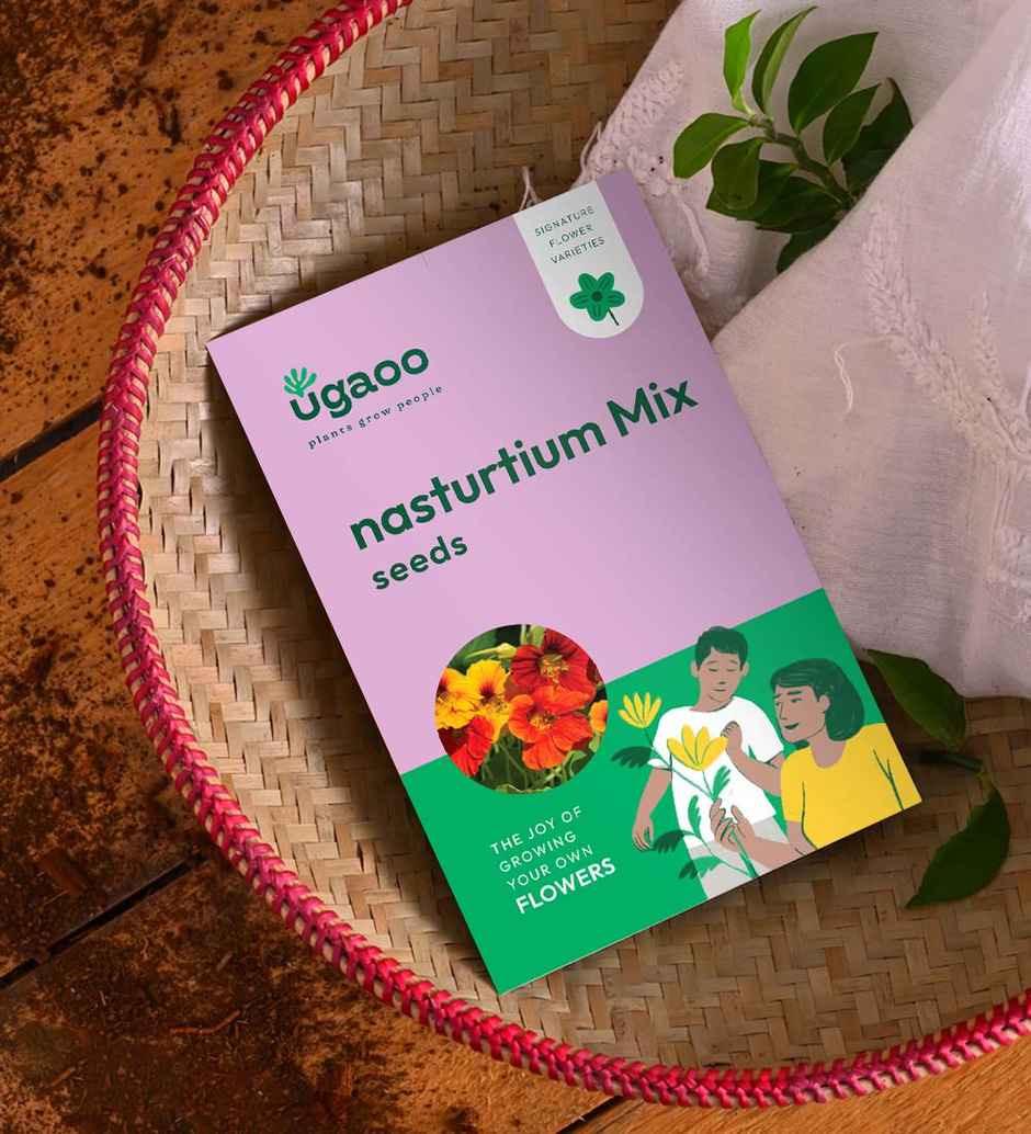 UGAOO Nasturtium Flower Seeds (Multicolour, Pack of 20)