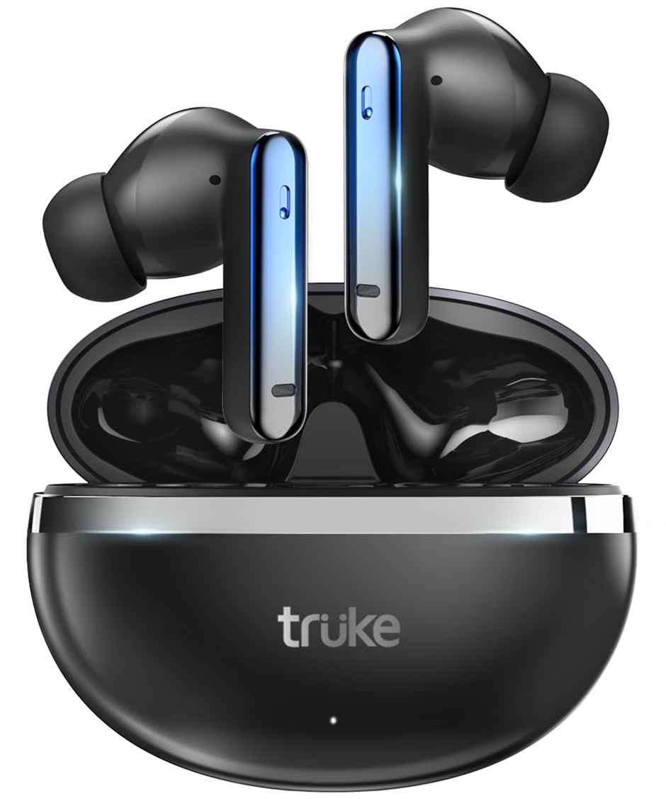 truke Buds Q1 Lite Truly Wireless Bluetooth Earbuds with 4Mic ENC, 48H Battery - MetalBlack