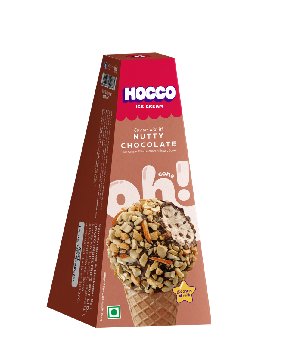 Hocco Nutty Chocolate Oh Ice Cream Cone