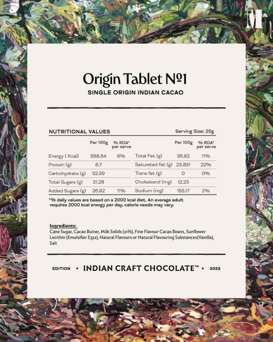 Manam Chocolate Indian Origin Tablet No. 1 | 45% Milk