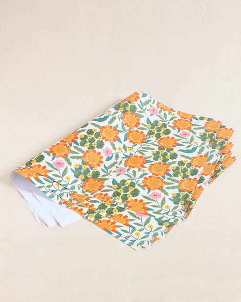 Chumbak Marigold Gift Wrapping Paper | Set of 5