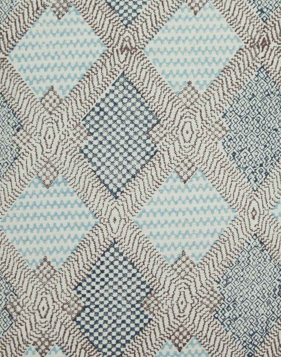 Fabindia Cotton Cushion Cover | Green | 16 x 16 inch