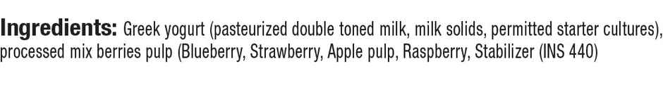 Epigamia No Added Sugar Mixed Berry Yogurt - 85gm Combo