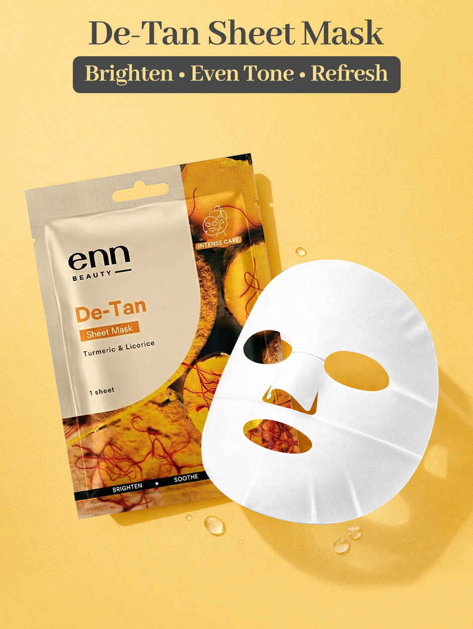 ENN Beauty DeTan Sheet Mask | Brightening & Sun Tan Removal Care
