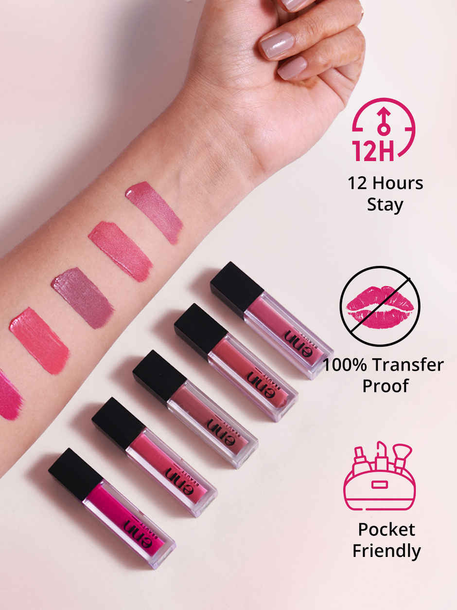 ENN Beauty Semi-Matte Liquid Lipstick Kit - Pretty Pinks