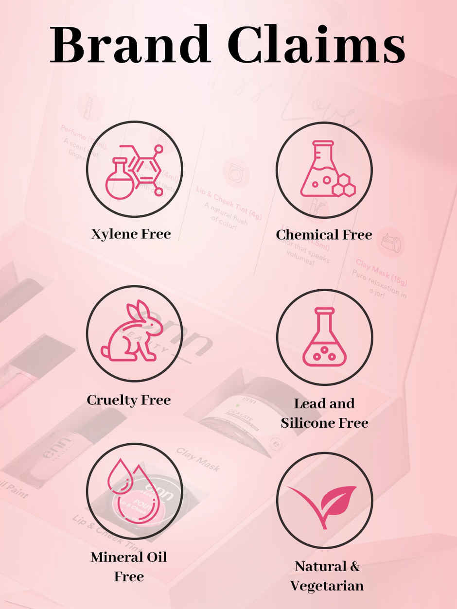 ENN Beauty Endless Love Gift Set | Clay Mask | Lipstick | Nail Paint | Lip & Cheek Tint | Perfume