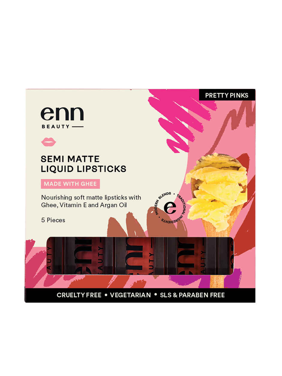 ENN Beauty Semi-Matte Liquid Lipstick Kit - Pretty Pinks