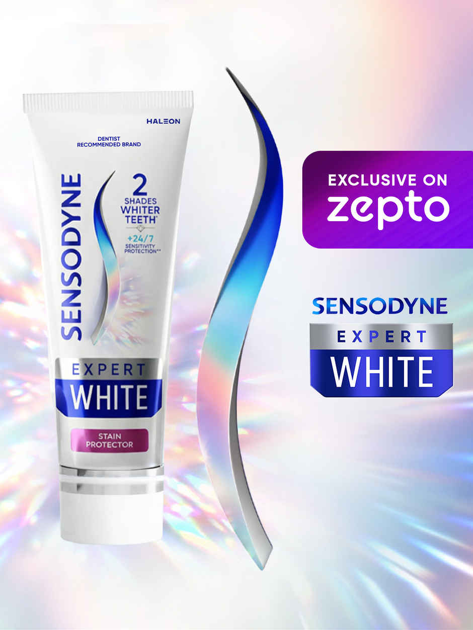 Sensodyne Expert White Whitening Toothpaste | 2 Shades Whiter Teeth | Stain Removal & Prevention
