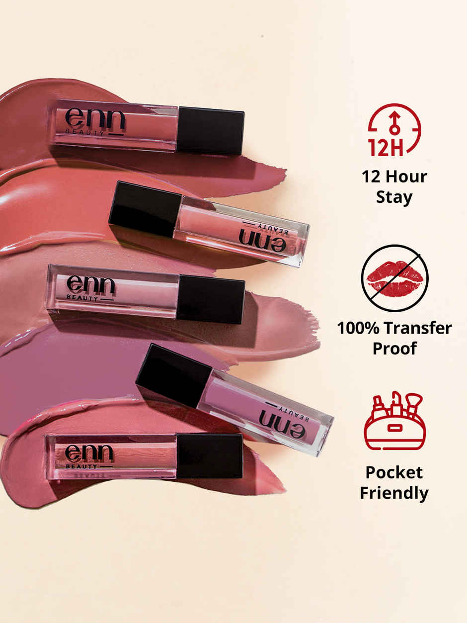 ENN Beauty Semi Matte Liquid Lipsticks | Perfect Nudes | Smooth Weightless Formula