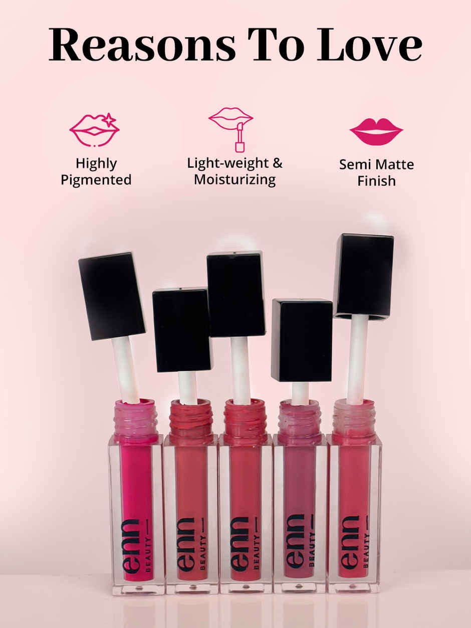 ENN Beauty Semi-Matte Liquid Lipstick Kit - Pretty Pinks