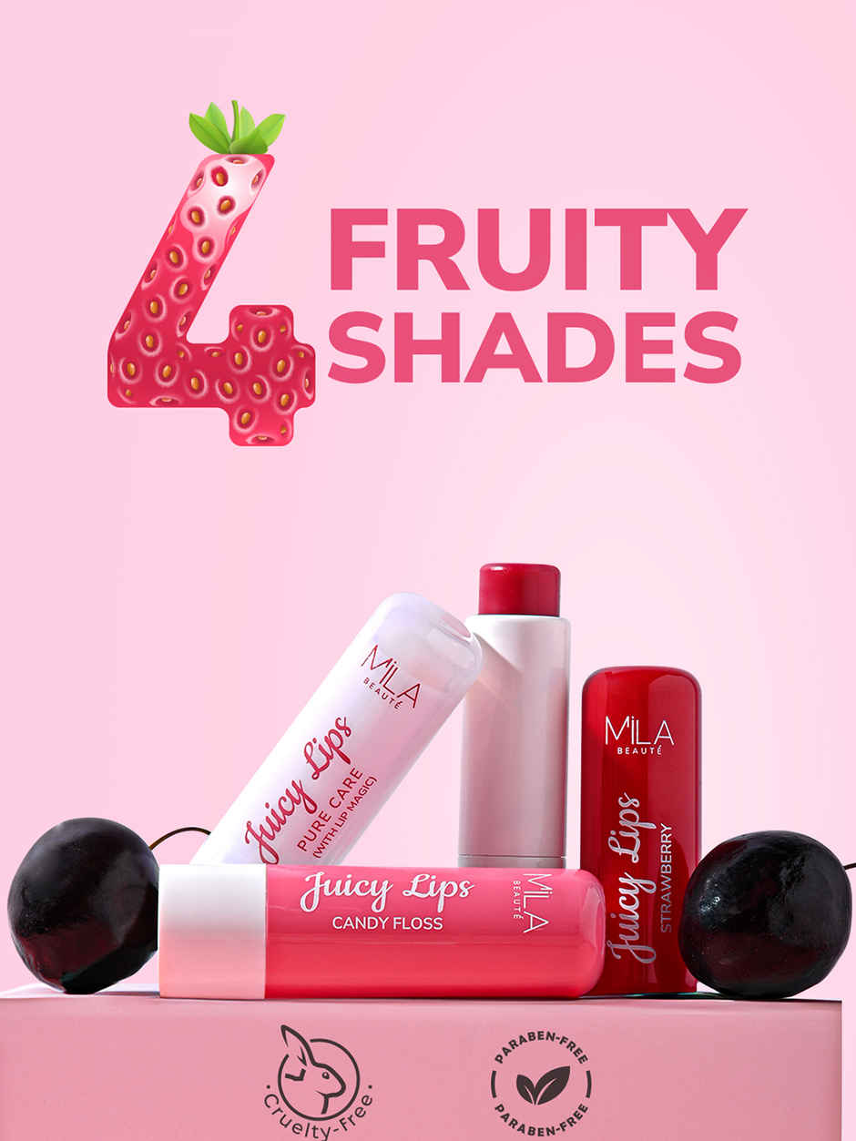 Mila Beaute Juicy Lip Balm Pure Care Upto 12 Hrs Moisturisation & Tint Spf15