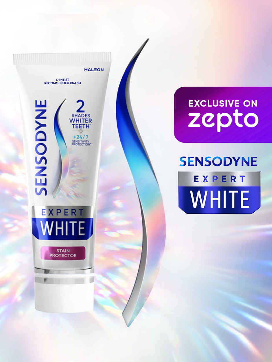Sensodyne Expert White, 2 Shades Whiter Teeth, 7X Stain Removal, Visible Teeth Whitening