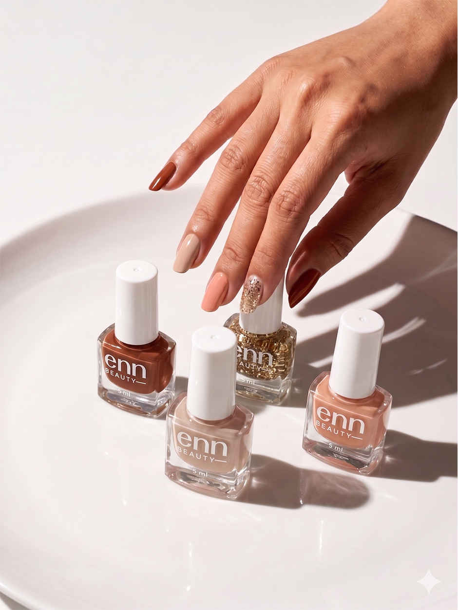 Enn Beauty Nail Paint | Nude Muse Kit | Long Lasting, High Shine Shades