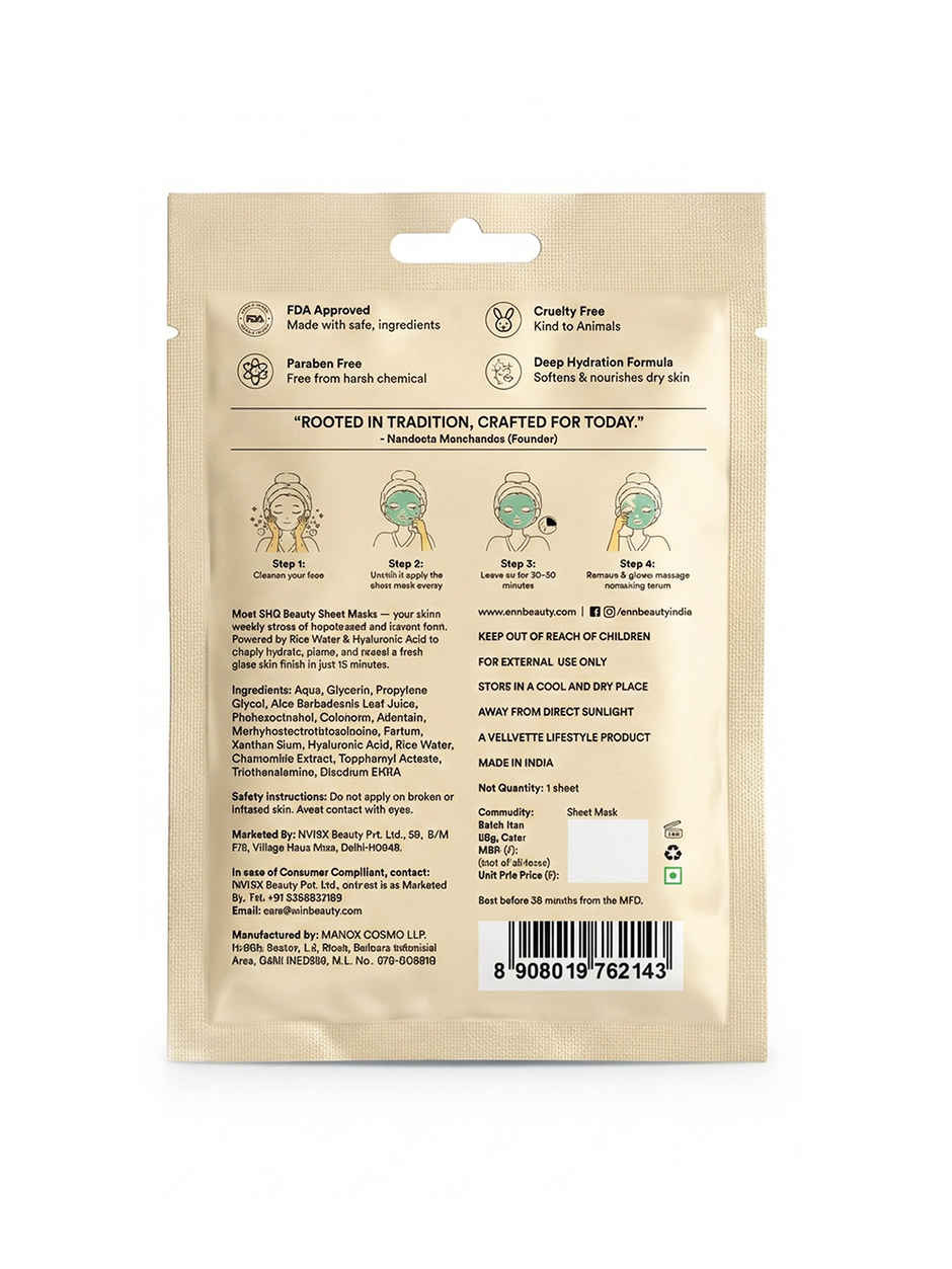 ENN Beauty Glow Silk Sheet Mask | Intense Hydration & Fresh Glow