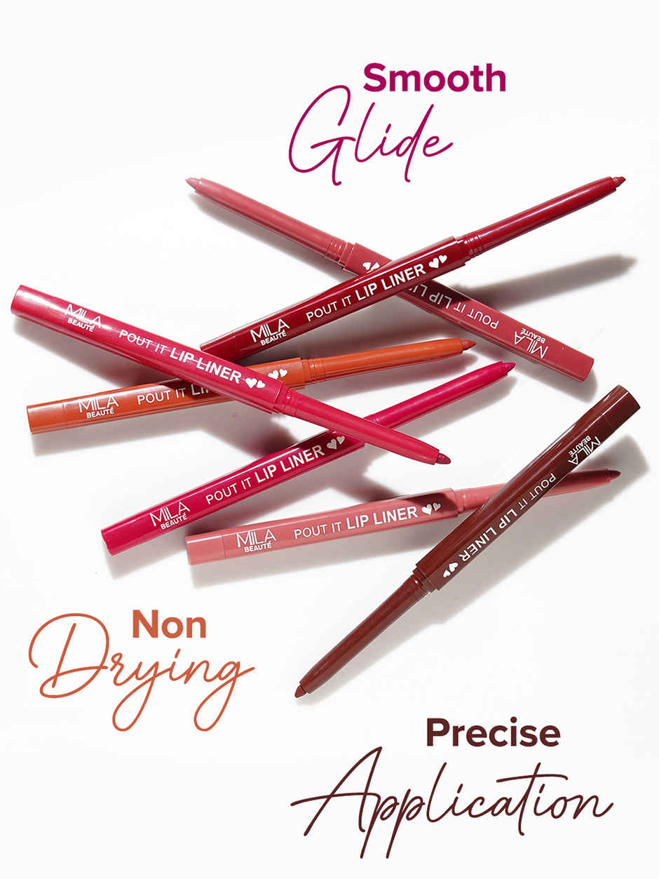 Mila Beaute Pout it Lip Liner I Highly Pigmented | Suitable for Indian Skin Tones | Mocha Latte