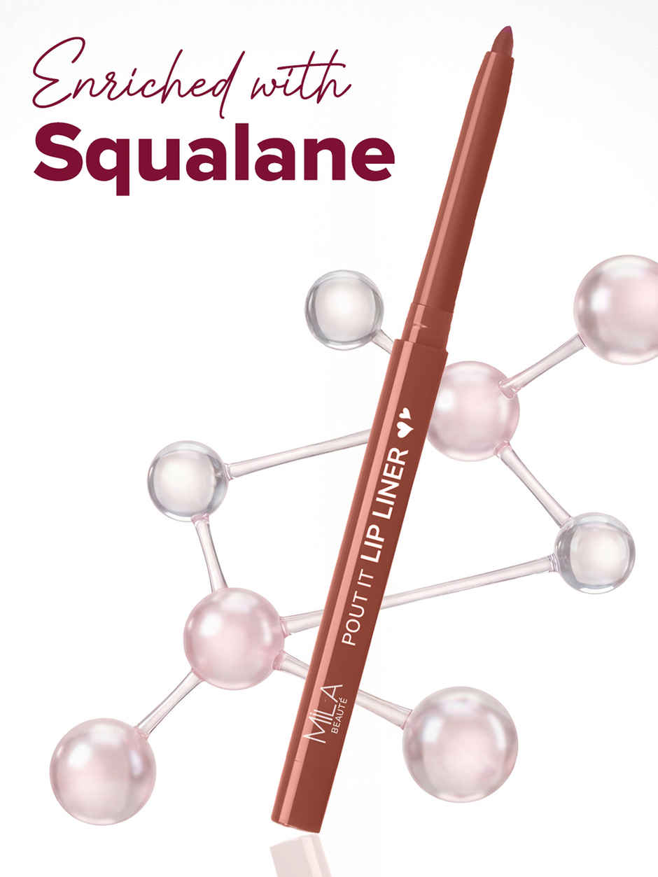 Mila Beaute Pout it Lip Liner I Highly Pigmented | Suitable for Indian Skin Tones | Mocha Latte