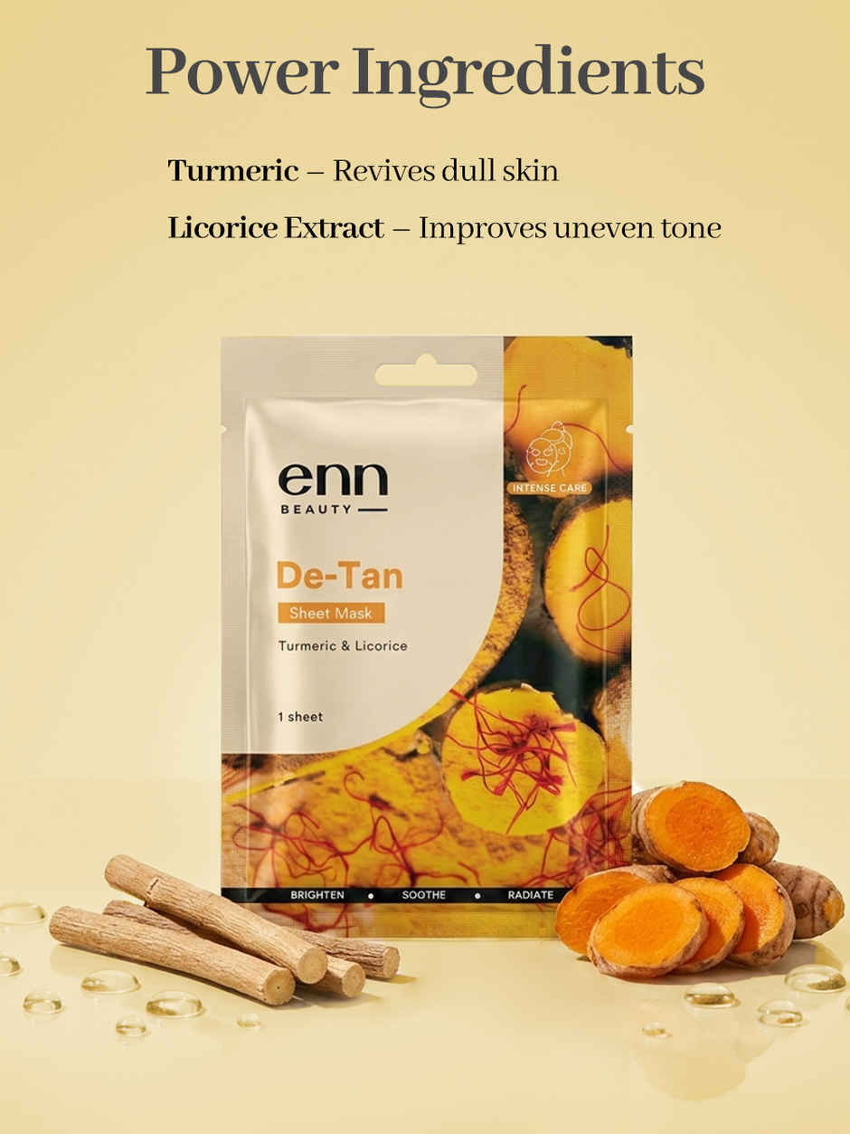 ENN Beauty DeTan Sheet Mask | Brightening & Sun Tan Removal Care