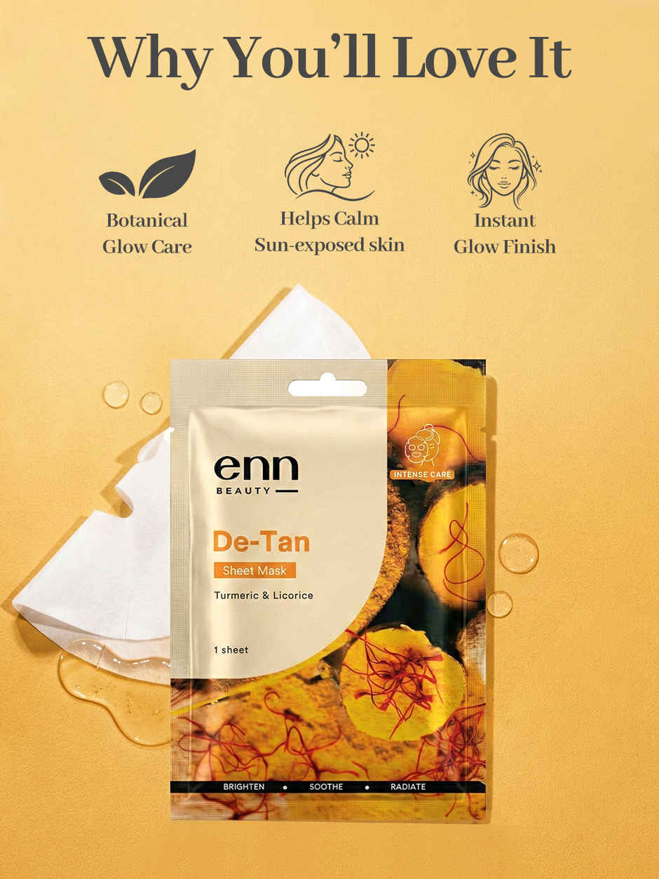 ENN Beauty DeTan Sheet Mask | Brightening & Sun Tan Removal Care