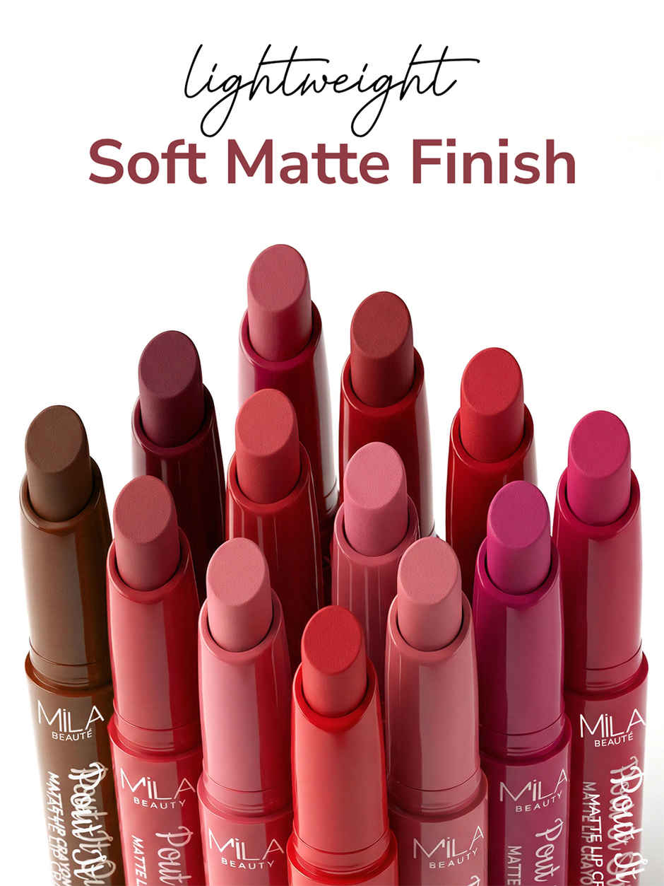 Mila Beaute Pout It Out Lip Crayon Matte Finish Highly Pigmented | 112 Moana