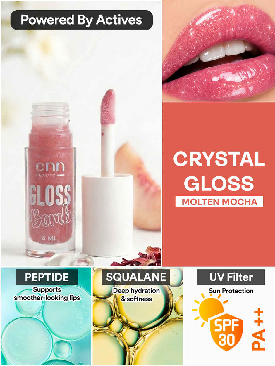 ENN Beauty Crystal Lip Gloss Molten Mocha