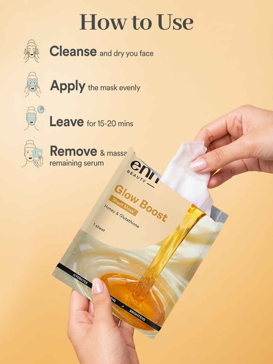ENN Beauty Glow Boost Sheet Mask | Instant Brightening & Glow Boost