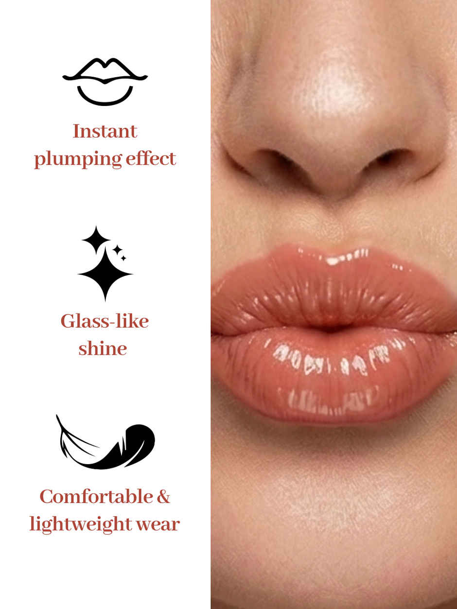 ENN Beauty GLAZE Lip Gloss | High Shine, Non-Sticky Finish | Caramel Pop