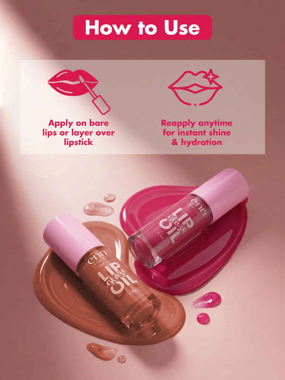 ENN Beauty Glamlicious Lip Gloss Duo | High Shine, Non-Sticky Finish