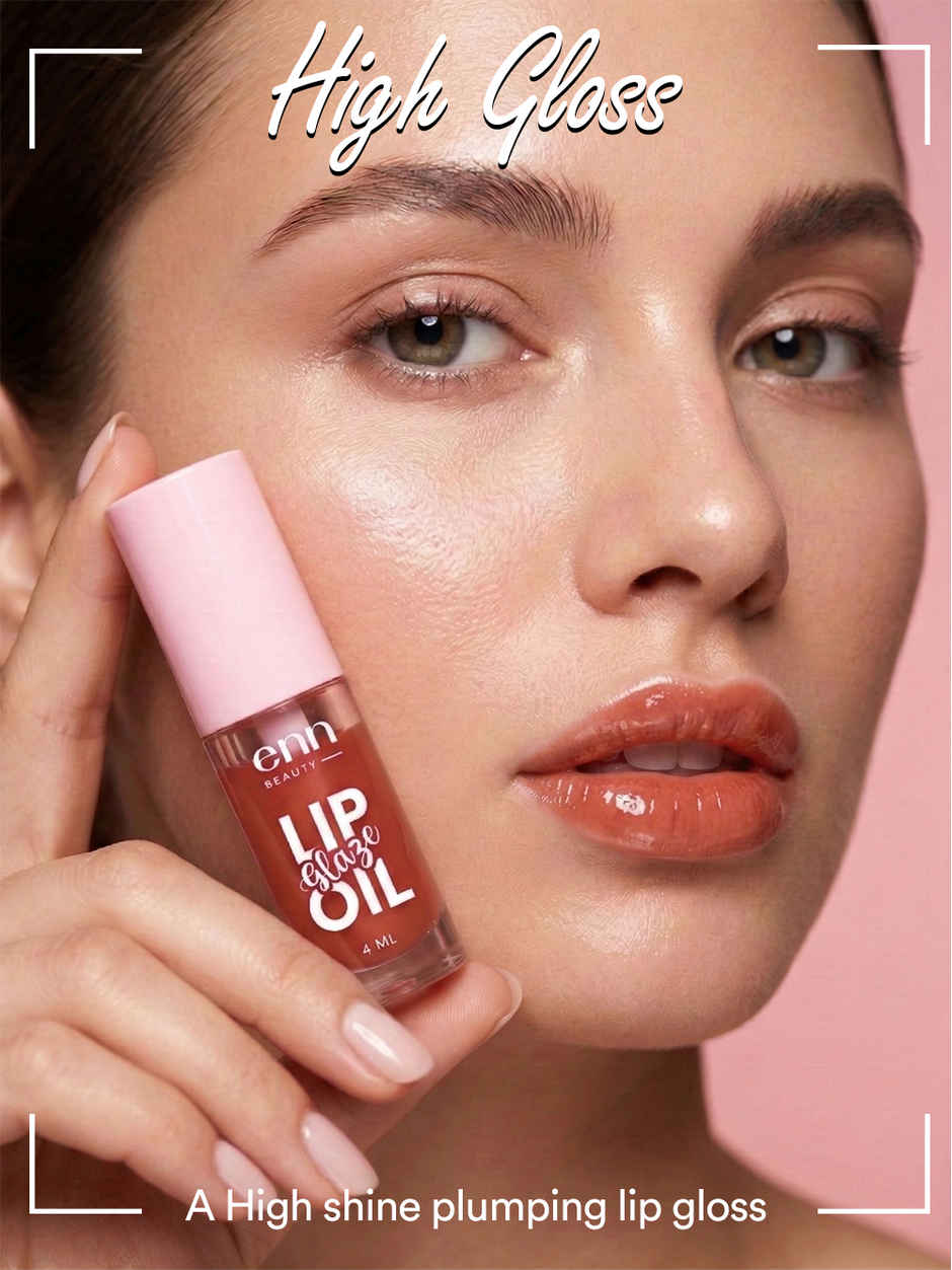 ENN Beauty GLAZE Lip Gloss | High Shine, Non-Sticky Finish | Caramel Pop