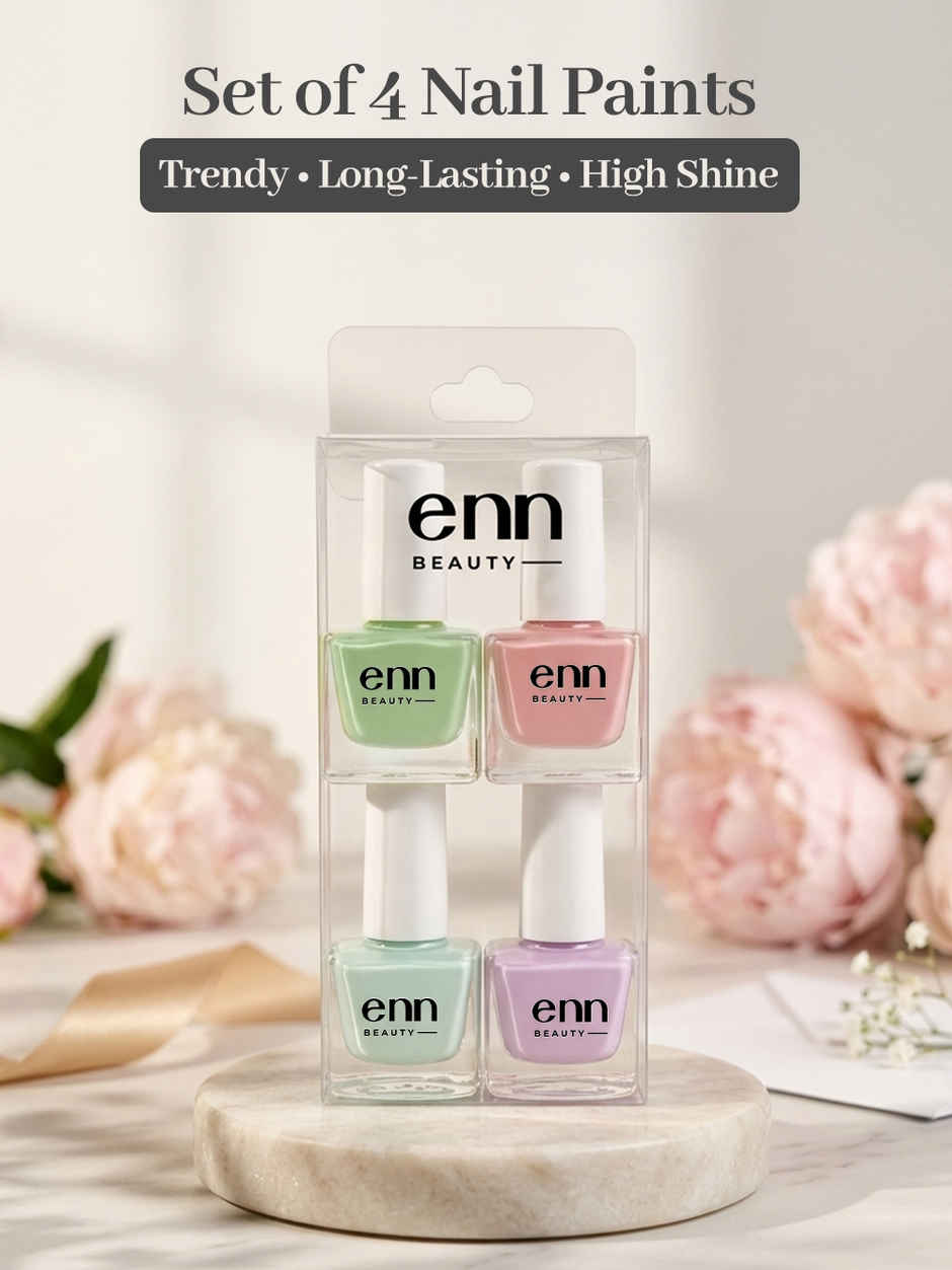 Enn Beauty Nail Paint | Pistachio Pastel Pack | Smooth, Chip Resistant Formula