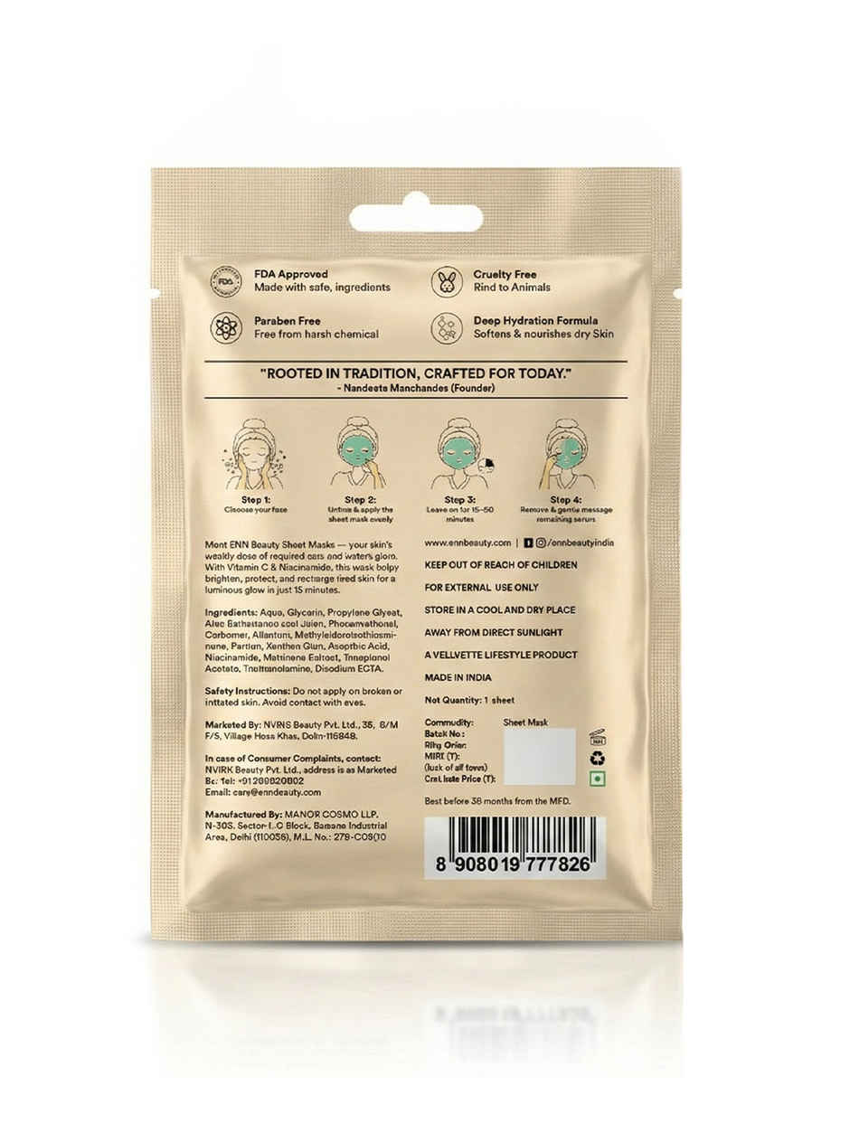 ENN Beauty Radiance Shot Sheet Mask | Instant Brightening & Glow Boost