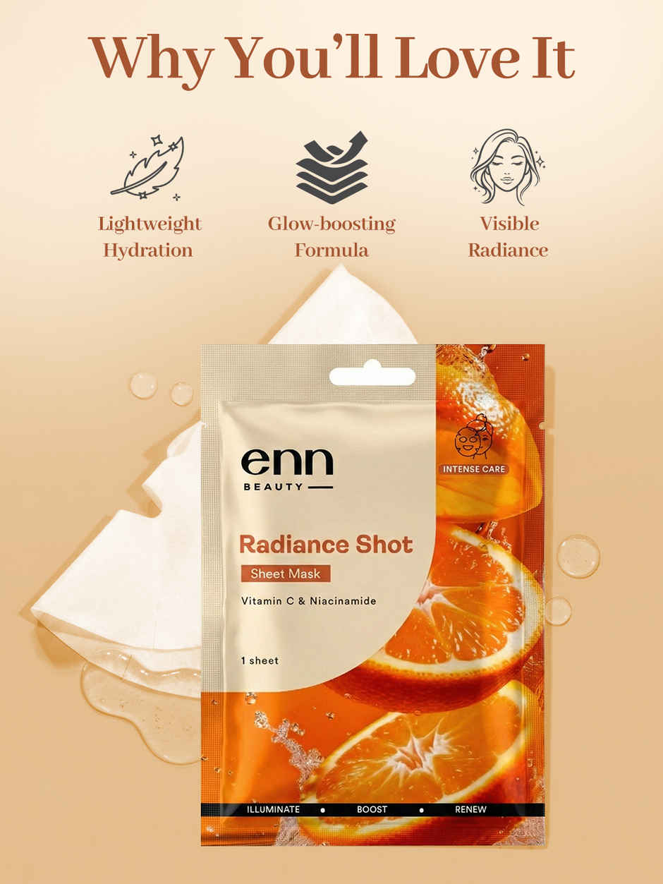 ENN Beauty Radiance Shot Sheet Mask | Instant Brightening & Glow Boost