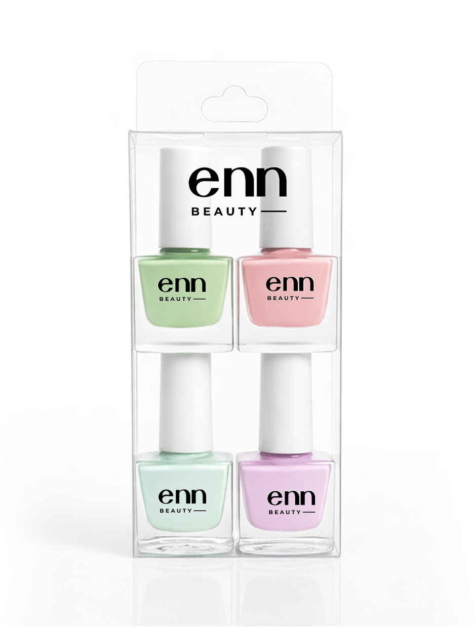 Enn Beauty Nail Paint | Pistachio Pastel Pack | Smooth, Chip Resistant Formula