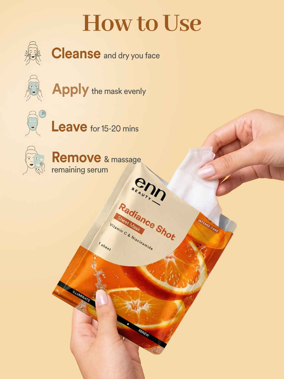 ENN Beauty Radiance Shot Sheet Mask | Instant Brightening & Glow Boost