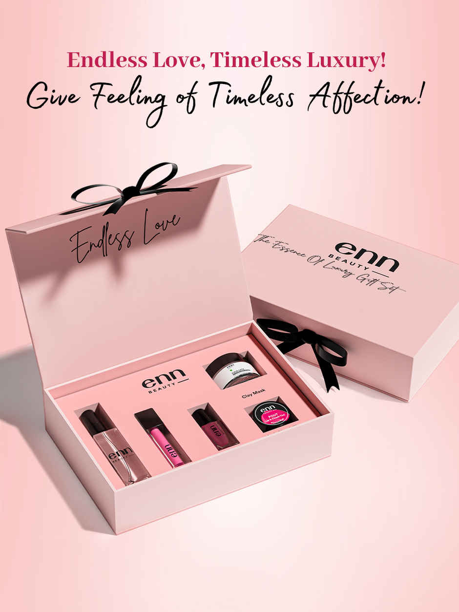 ENN Beauty Endless Love Gift Set | Clay Mask | Lipstick | Nail Paint | Lip & Cheek Tint | Perfume