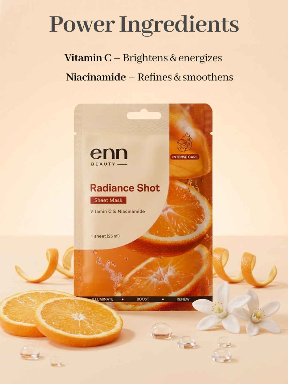 ENN Beauty Radiance Shot Sheet Mask | Instant Brightening & Glow Boost