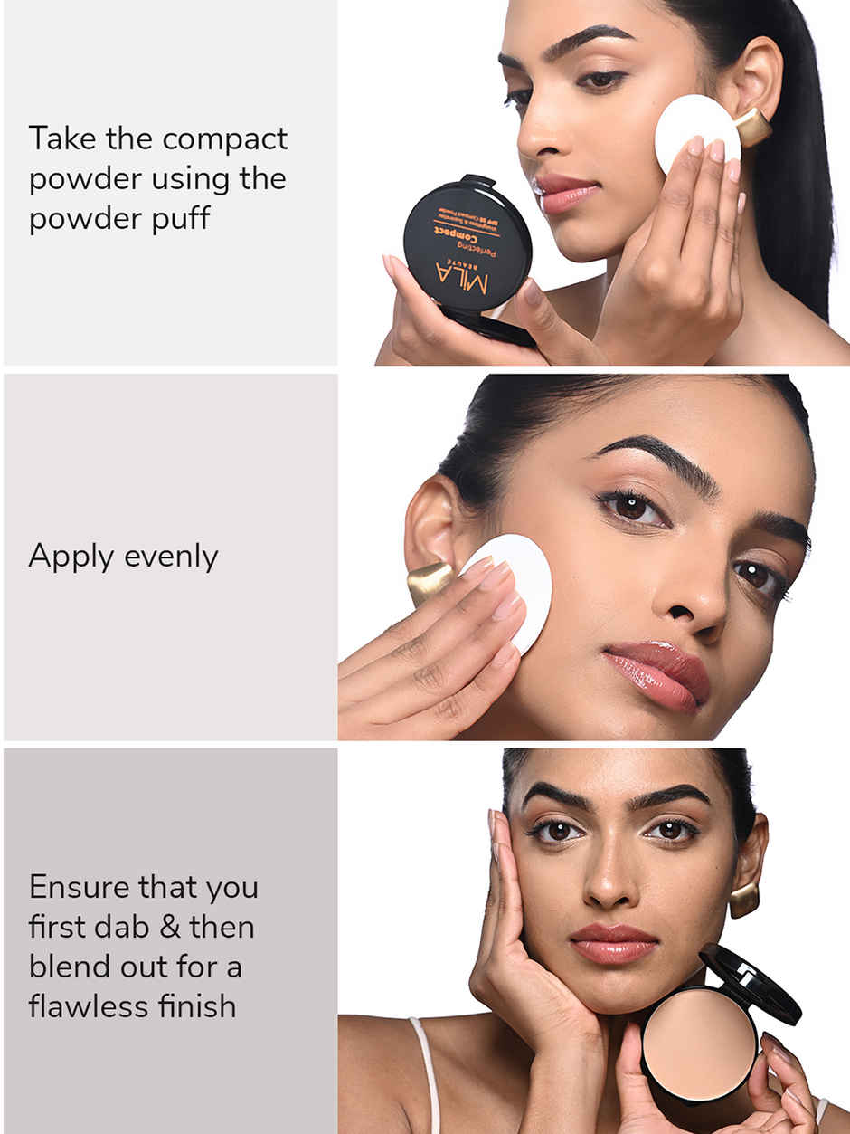 Mila Beaute Perfect Compact Powder Minimise Pores & Finelines Spf 15 - 101 Classic Ivory
