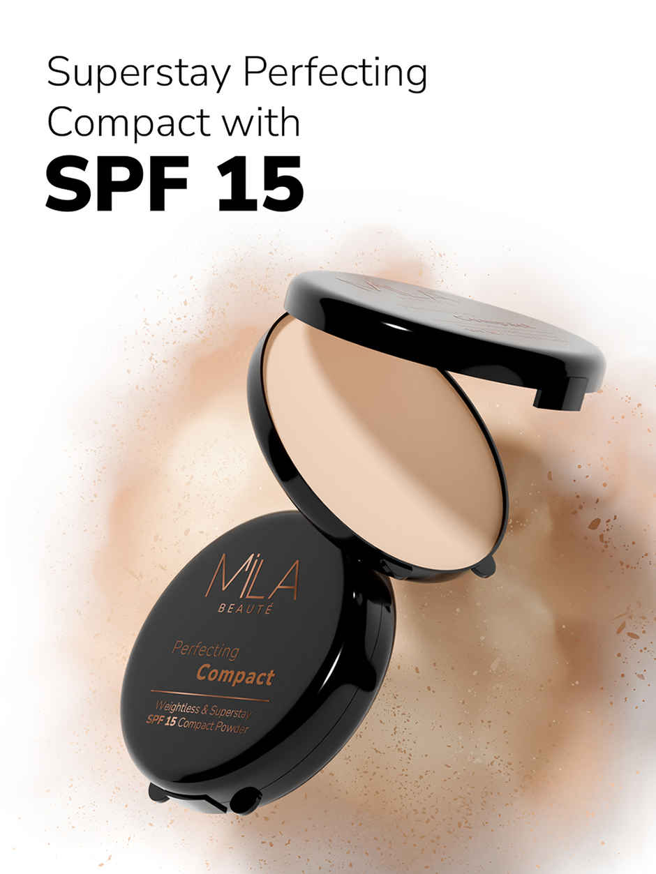 Mila Beaute Perfect Compact Powder Minimise Pores & Finelines Spf 15 - 101 Classic Ivory