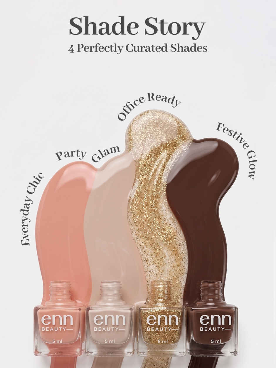 Enn Beauty Nail Paint | Nude Muse Kit | Long Lasting, High Shine Shades