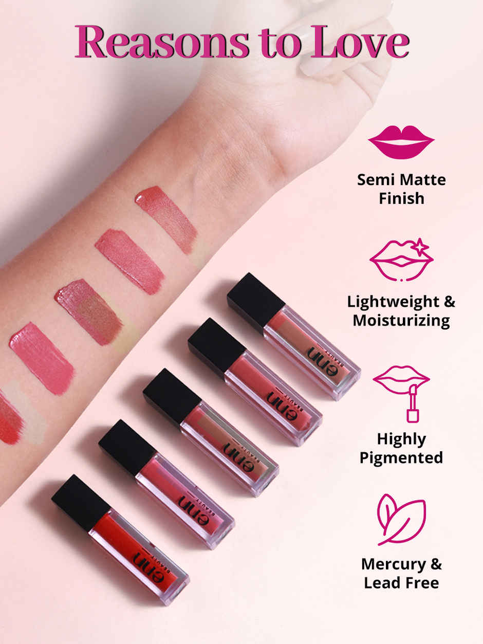 ENN Beauty Semi Matte Liquid Lipsticks | Long-Lasting Color