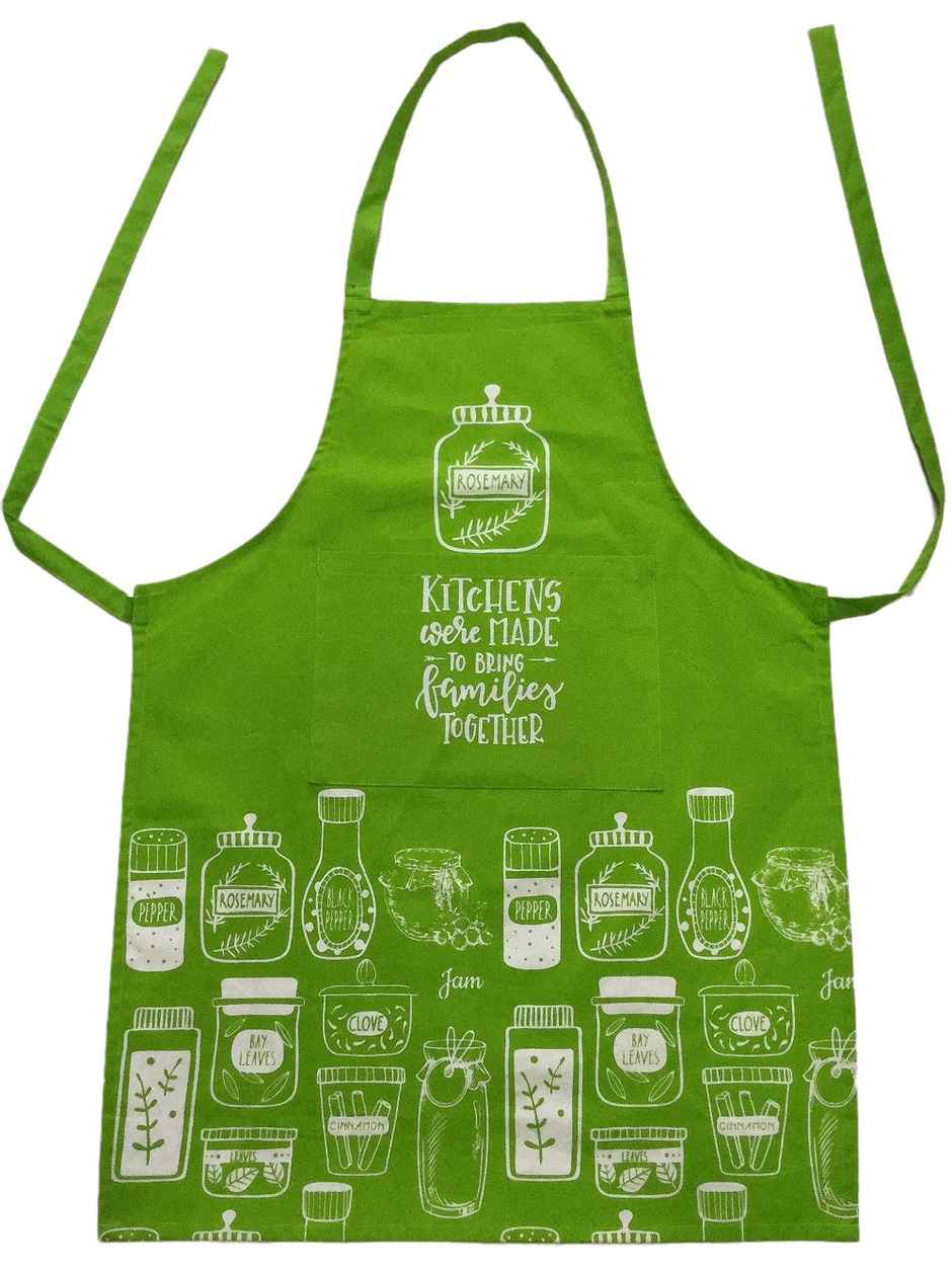 Lushomes Kitchen Apron - Cotton - Green | Unisex