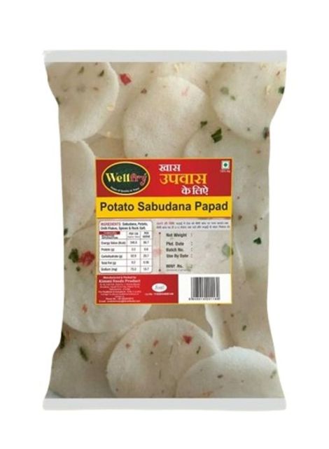 Wellfry Potato Sabudana Papad | Upwas Papad / Fast Papad / Sendha Namak