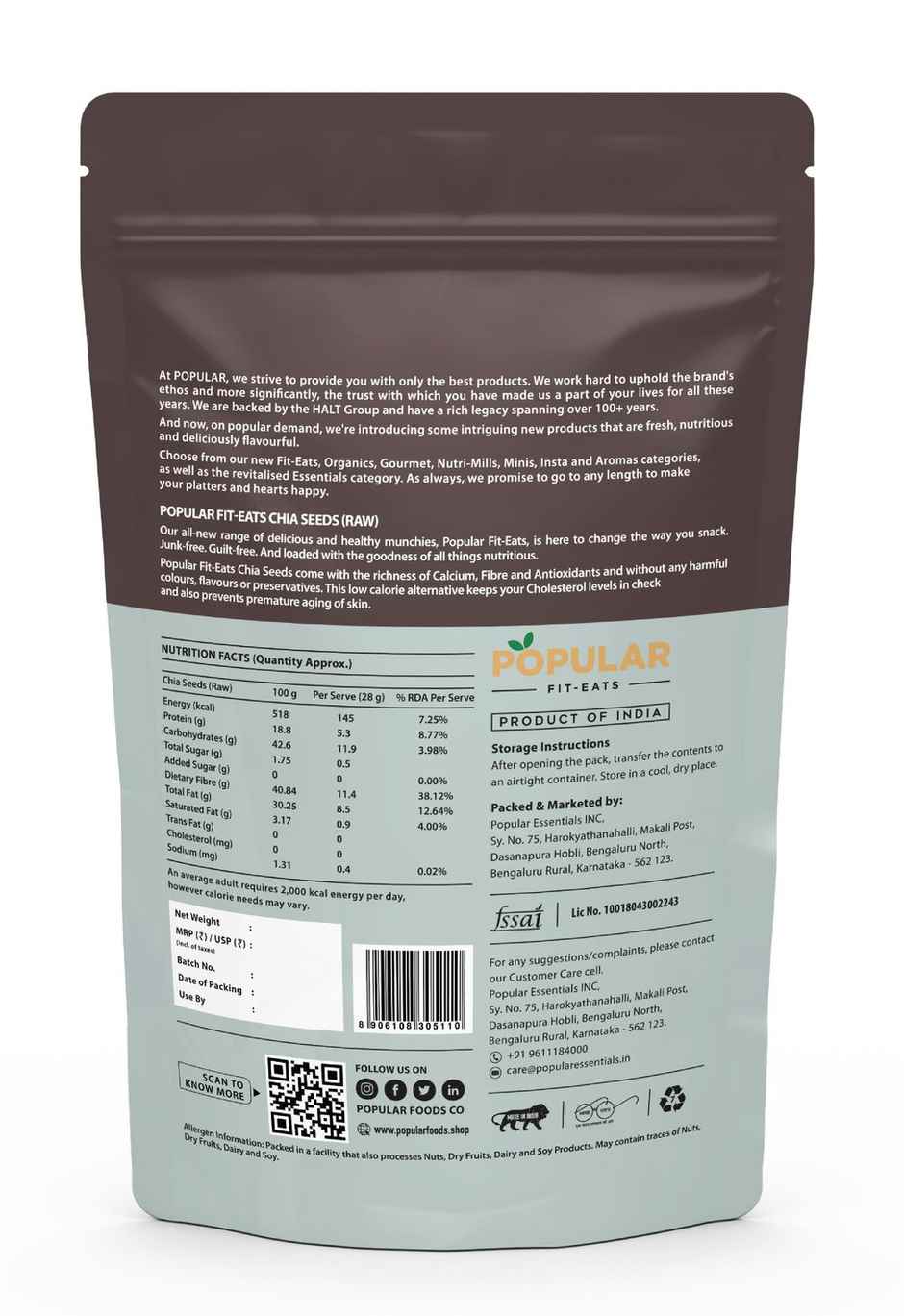 Popular Fit Eats Chia Seeds - Raw