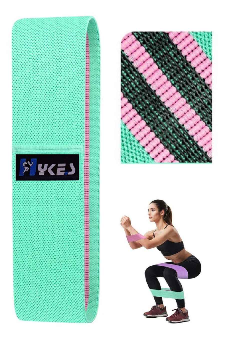 Boldfit Hykes Anti Slip Fabric Resistance Loop Bands for Legs Squats Thighs Hips Glutes - Sea Green