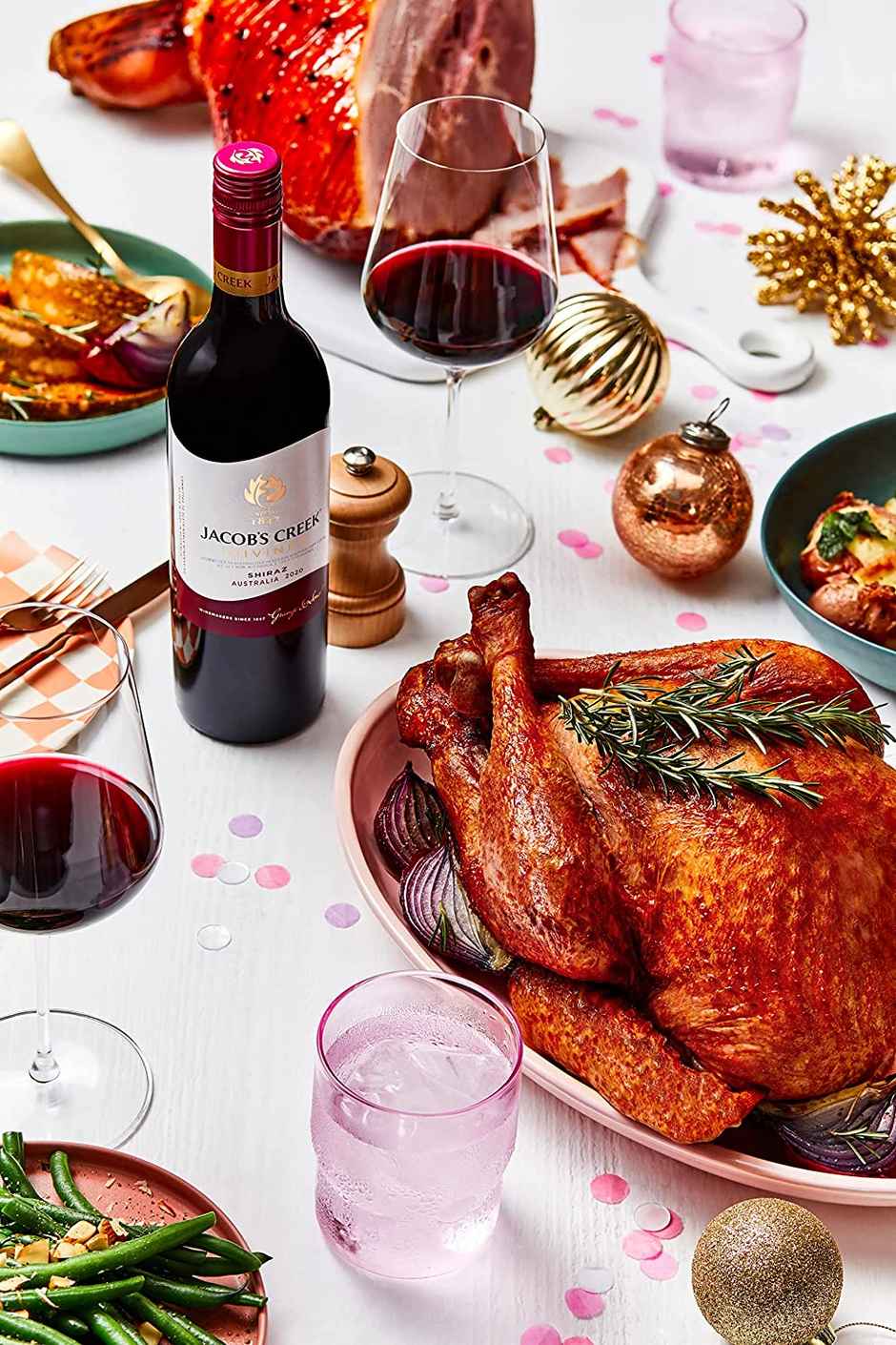 Jacob'S Creek Imported Red Grape Non-Alcoholic Still Wine (750ml) & Cadbury Dairy Milk Silk Heart Blush Chocolate Bar Valentines Gift Pack (250g) Combo