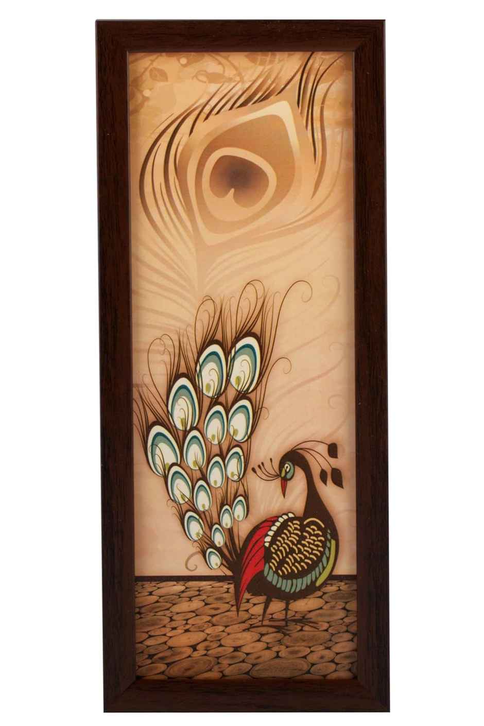 Indianara Set of 3 Radha Krishna Framed Art Painting without glass 6 X 13, 10.2 X 13, 6 X 13 Inch