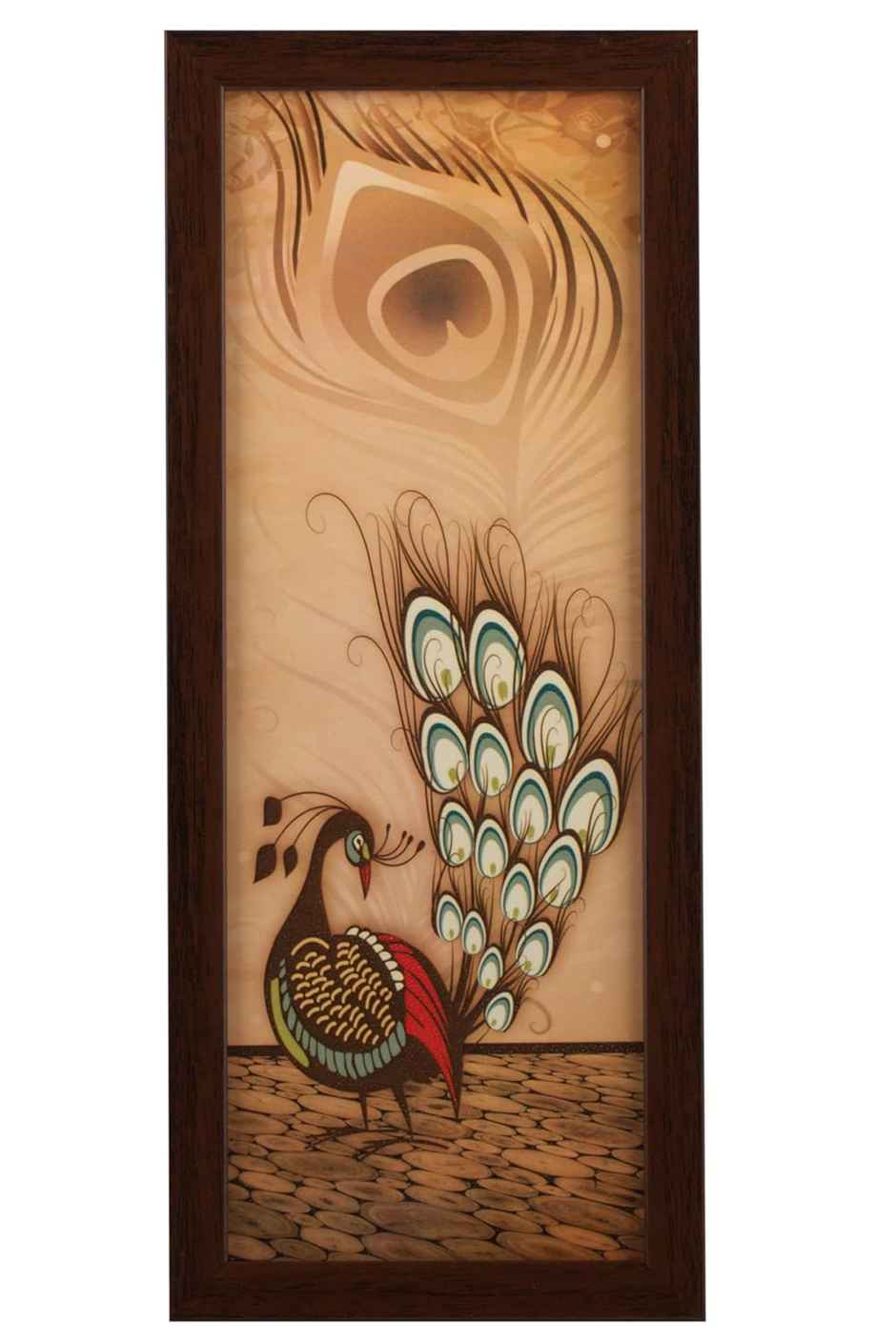 Indianara Set of 3 Radha Krishna Framed Art Painting without glass 6 X 13, 10.2 X 13, 6 X 13 Inch