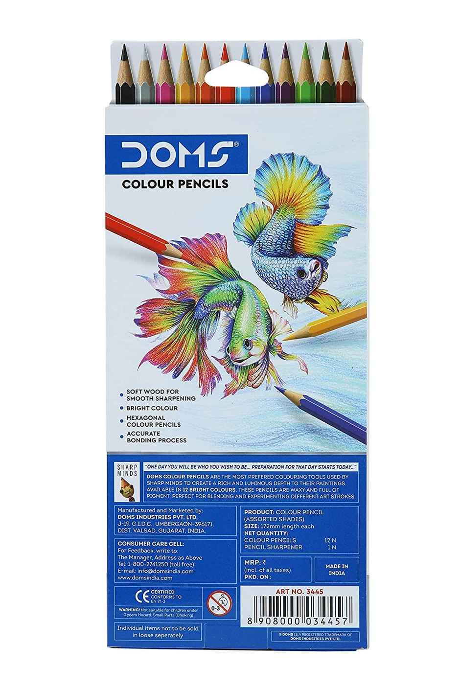 Doms Fsc 12 Shades Colour Pencil